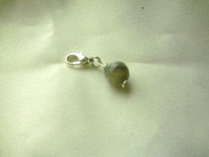 charms en agate du boswana et argent