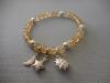 Bracelet citrine 3 charms argent 925