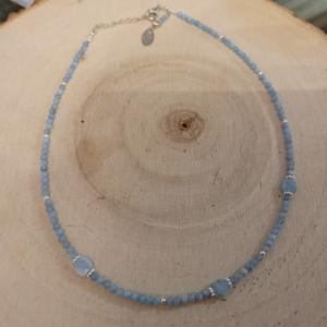 collier Aigue-marine 3 mm