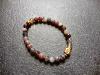 Bracelet agate bostwana facettes bouddha doré