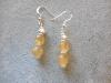 Boucles d'oreilles citrine et argent massif 925