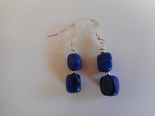 boucles lapis-lazuli argent 925