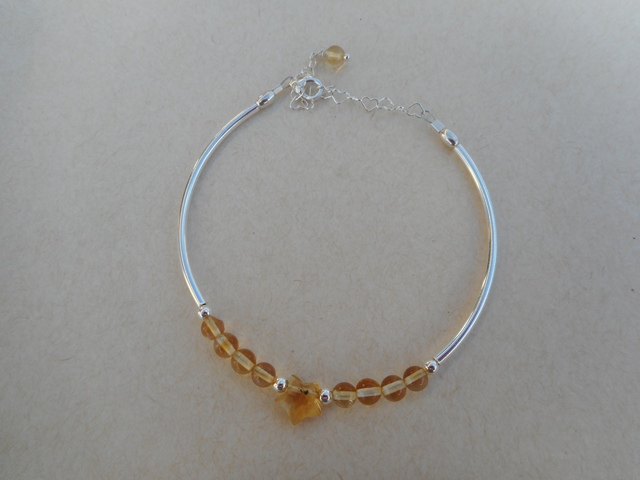 Bracelet citrine demi-jonc 