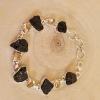 Bracelet Tourmaline noire brute citrine facettes