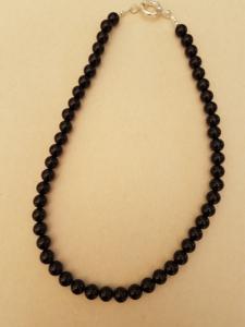 Collier tourmaline noire argent 925