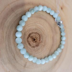 BRACELET ANGELITE BLEUE 6  MM