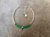 Bracelet Onyx vert demi-jonc vierge