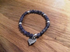 Bracelet iolite bleue 