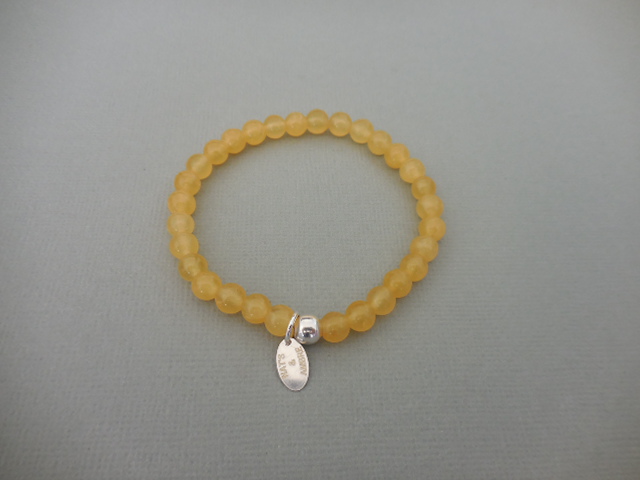 Bracelet calcite jaune 6 mm