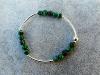 Bracelet Malachite Agate mousse argent 925