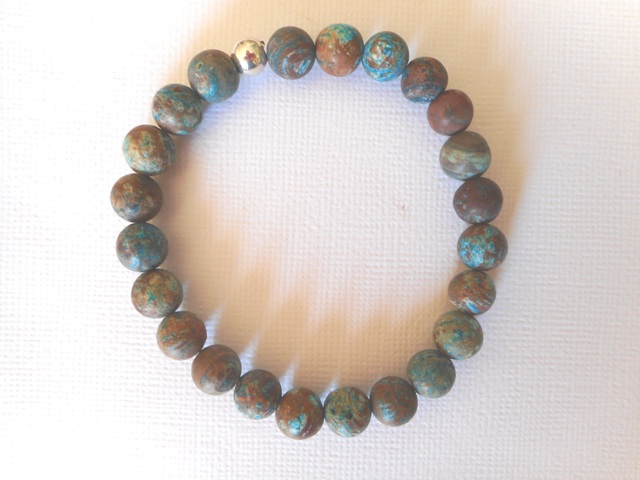 Bracelet Agate Turkana 8 mm Mat