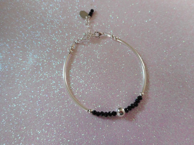 Bracelet demi-jonc SPINELLE NOIRE