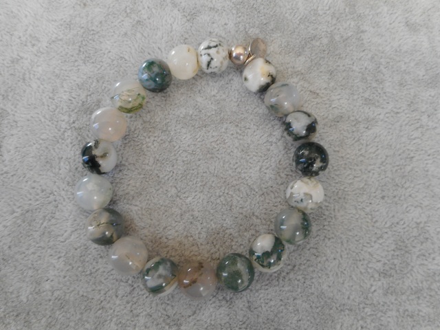 Bracelet Agate Mousse 10 mm