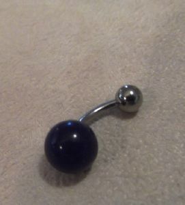 percing nombril lapis lazuli