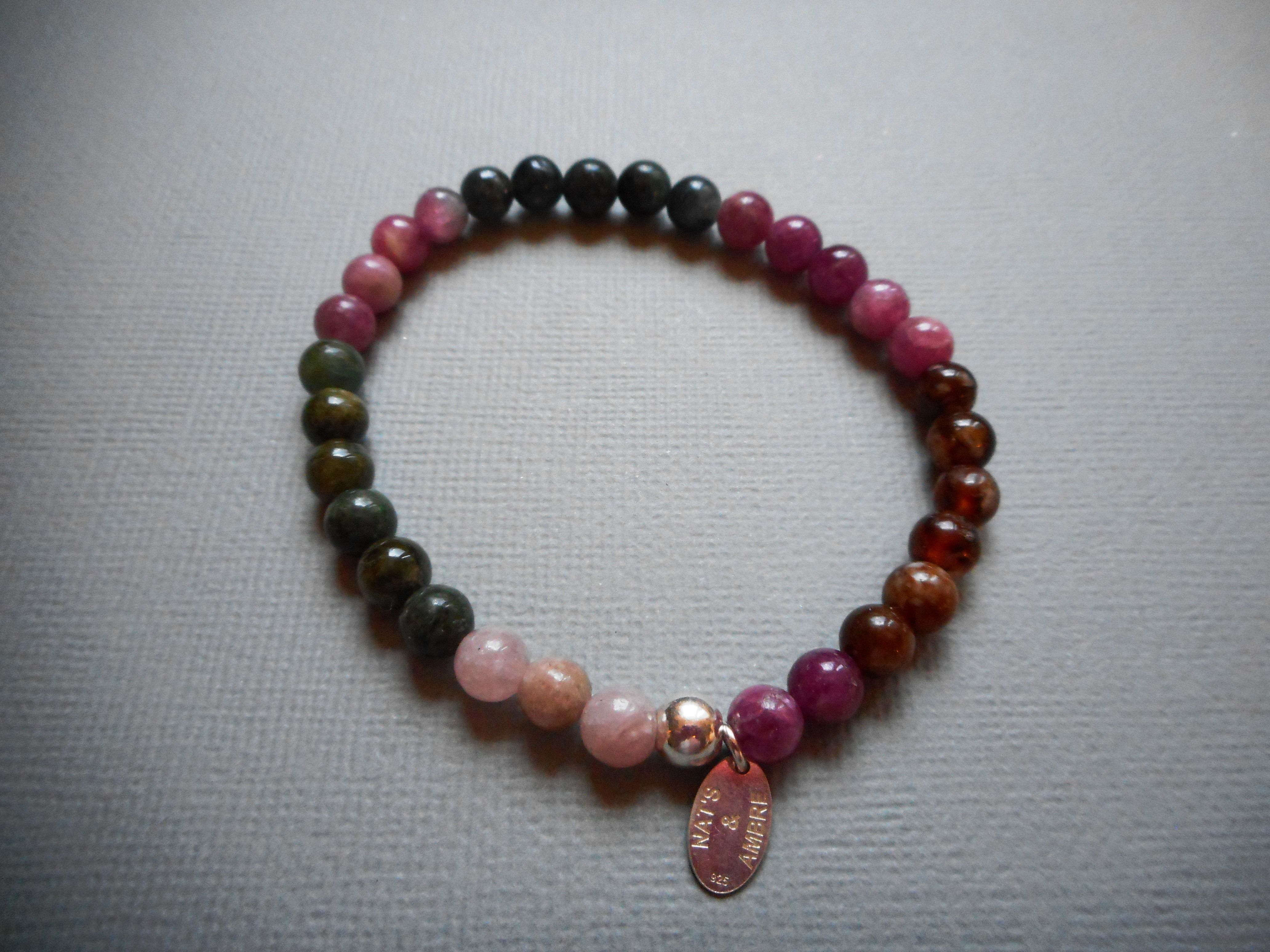 Bracelet Tourmaline Melon d'eau 6 mm