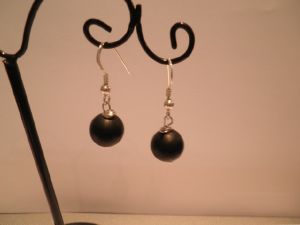 boucles d'oreilles ronde onyx fmat