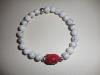 Bracelet howlite  bouddha rouge