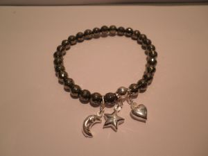 Bracelet en pyrite et argent