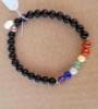 Bracelet onyx mat 7 chakras