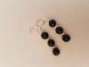 boucles 3 boules Tourmaline noire 8 mm 