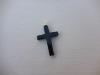 Pendentif croix simple onyx noir argent 925