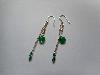 Boucles d'oreilles Quartz vert fleur