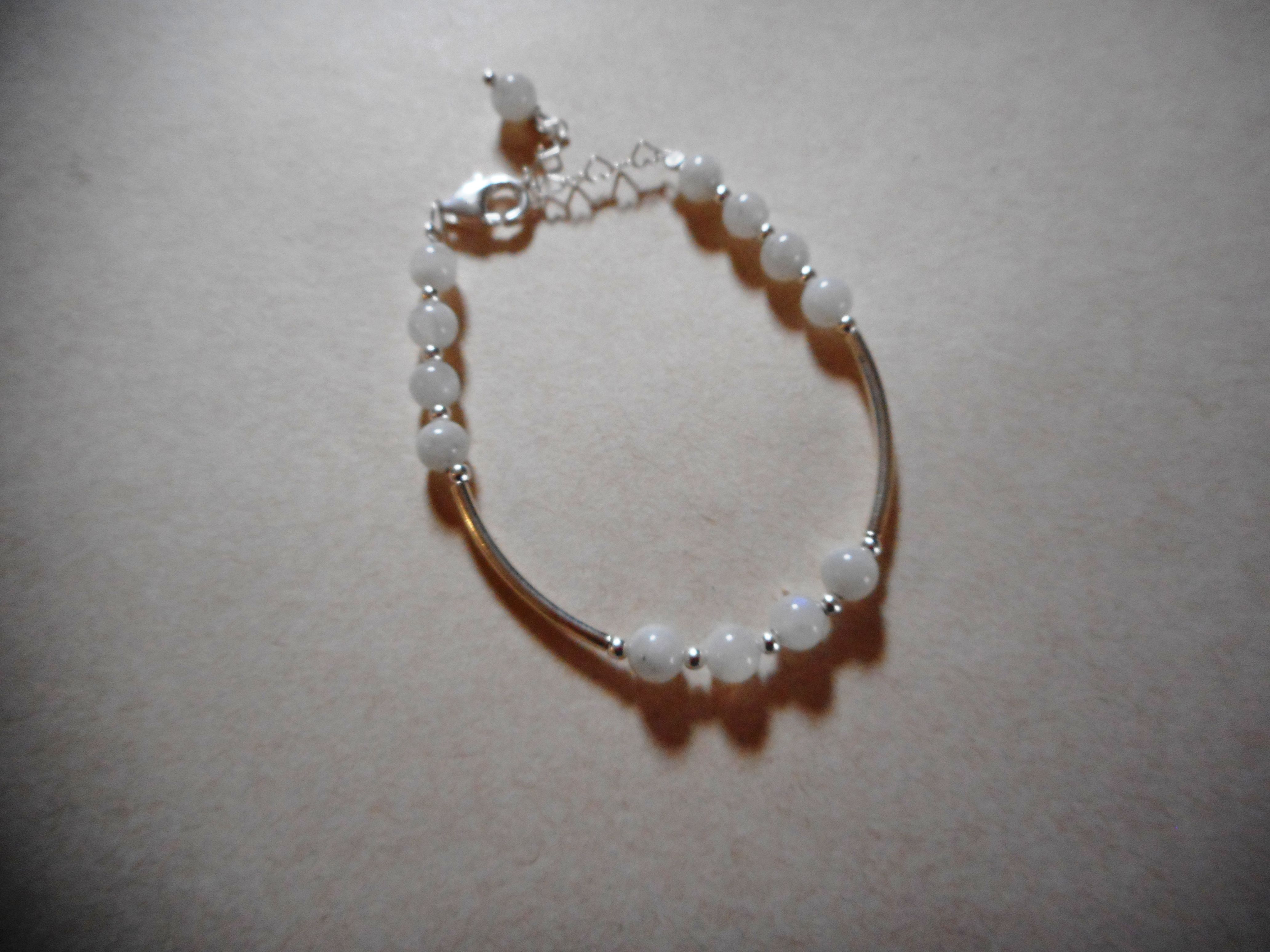 Bracelet pierre de lune argent 925