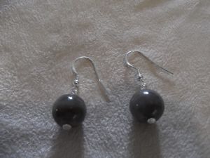 Boucles d'oreilles boule labradorite