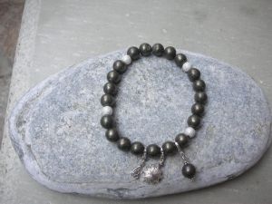 Bracelet en pyrite et argent