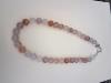 Collier quartz rose perles 12 mm