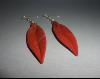 Boucles plumes en jaspe rouge