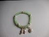 Bracelet aventurine 3 charms argent 925