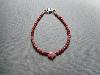 Bracelet rhodonite 3 mm étoile opale rose