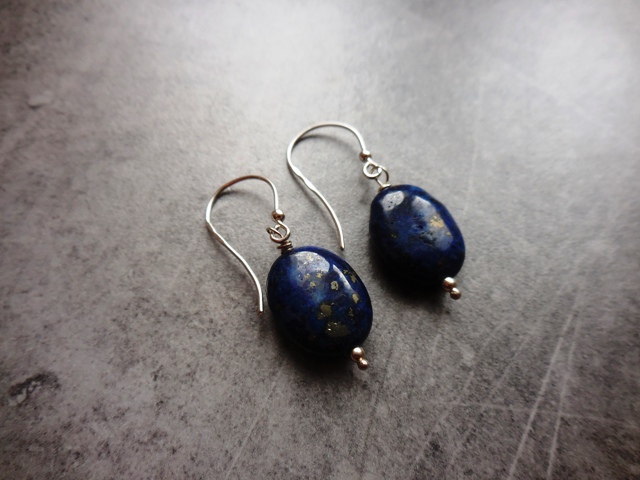 boucles lapis-lazuli palets ovales