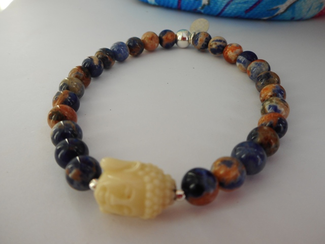 Bracelet sodalite  ontario 6 mm bouddha