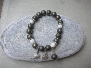 Bracelet en pyrite et argent