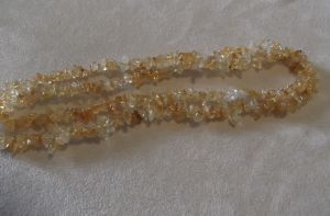 Sautoir citrine chips 80 cm