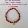 Bracelet Agate feu 6 mm PL OR