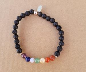 bracelet pierre de lave 7 chakras