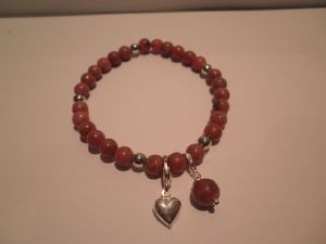 Bracelet rhodonite argent