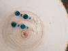 Boucles d'oreilles apatite bleue vierge 