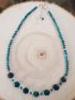 Collier apatite bleue et argent 925