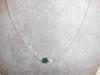 Chaine argent 925 fleur gemme quartz vert