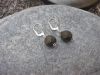 Boucles d'oreilles en pyrite et argent 925