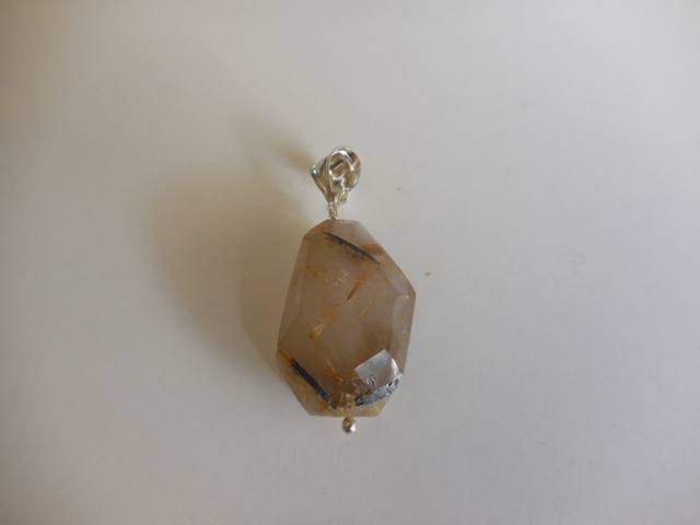 pendentif quartz rutile argent 925